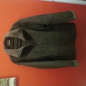 Weatherproof Garment Co. Men’s Brown Sherpa Suede Coat